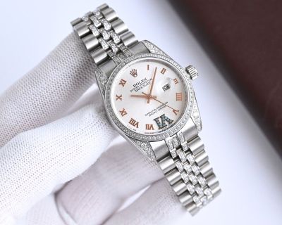 Rolex Datejust 904L Steel Imporeted Mechanical Movement Silver Strap Women Watch